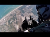 Over the Shoulder F-16 Demo Cockpit Footage Myrtle Beach Airshow