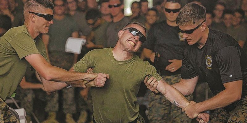 Marines Take Tazer Shot Like a Boss! US Marines Tazer Training