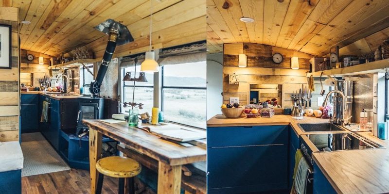 The Most Cleverly Designed School Bus Conversion – A True Apartment On Wheels