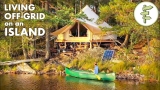 Man Living Off-Grid in a Tent on an Island
