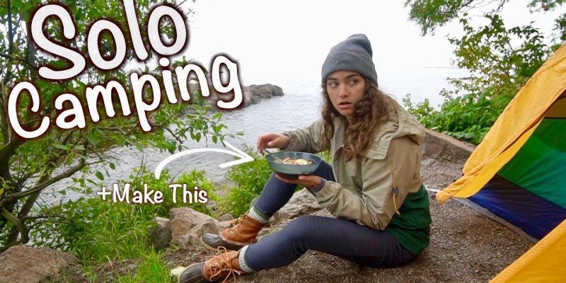 Alone in the Woods — Solo Camping + Cooking Spicy Soup Over My Camp Stove