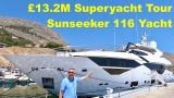13.2M Super Yacht Tour : Sunseeker 116 Yacht