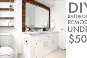 Remodeling a bathroom for Under $500 | DIY | How To | Modern Builds | EP. 67