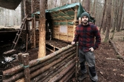 Bushcraft Camp: Full Super Shelter Build from Start to Finish.
