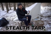 City Stealth Camping In The Snow With A Tarp