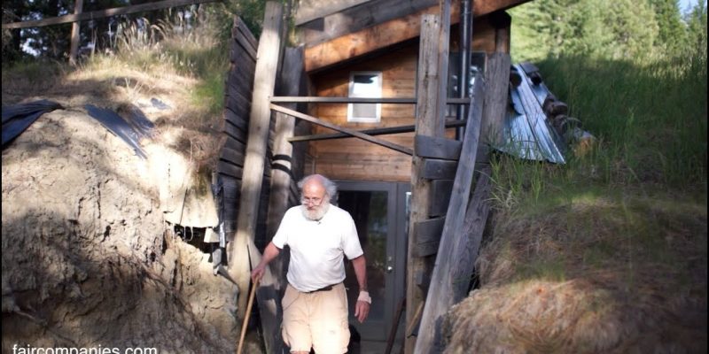 Idaho modern oldtimer builds underground & solar $50 houses