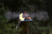 Slow motion of 50 cal sniper shot
