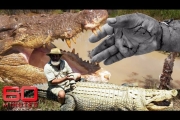 Man rides giant crocodiles even after they bit off his hand