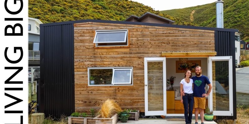 Super Cool DIY Tiny House With HUGE Movie Theatre Loft