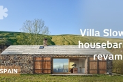 Ancient stone housebarn becomes couple’s tranquil home-office