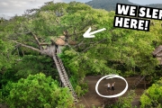 WE SLEPT IN A JUNGLE TREEHOUSE (overlooking an active volcano)