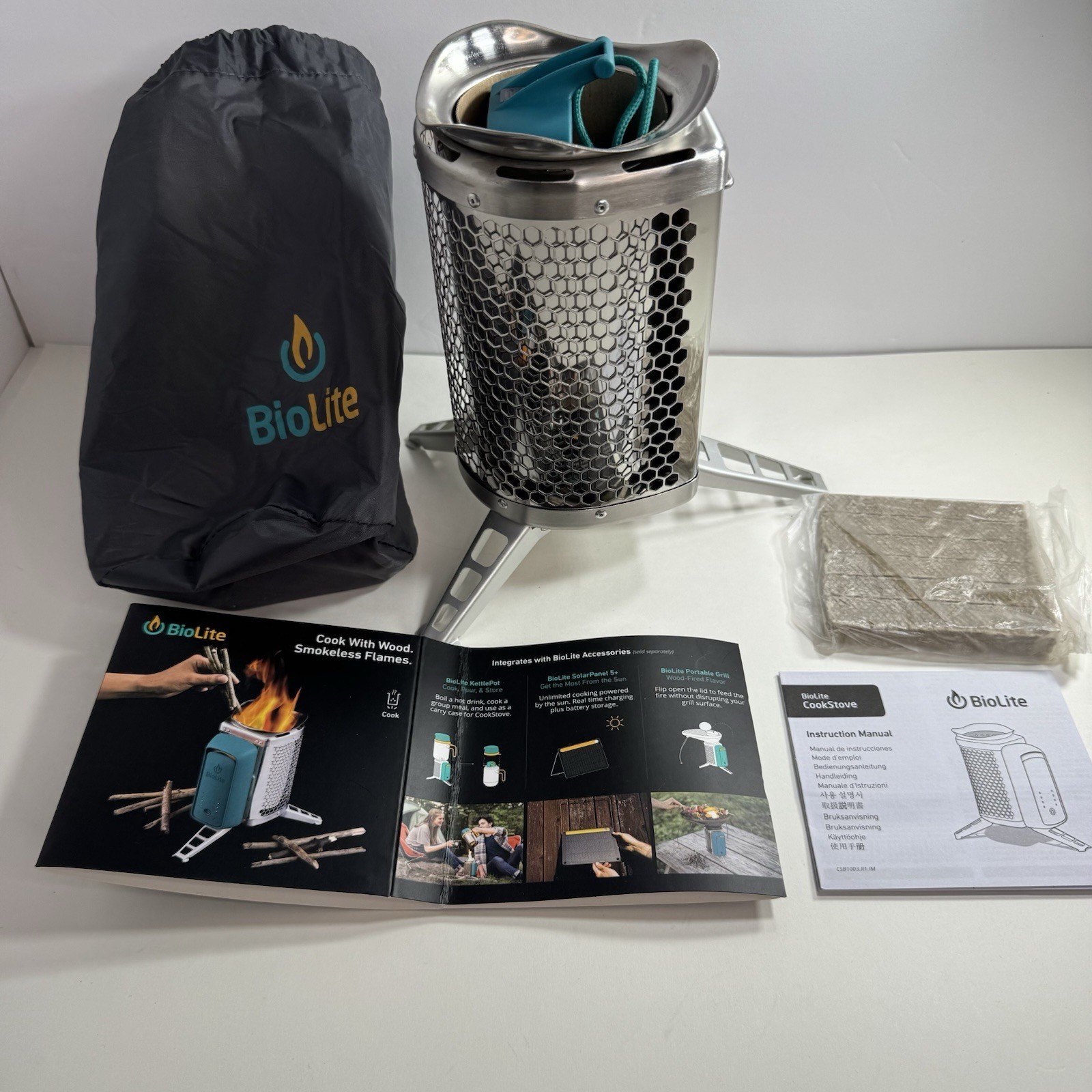 BioLite Cook Stove Portable Camping Hiking Cooker New