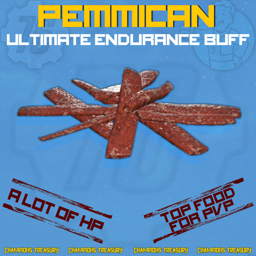 FALLOUT 76 PC x100 PEMMICAN ULTIMATE ENDURANCE BUFF THE BEST FOR PVP