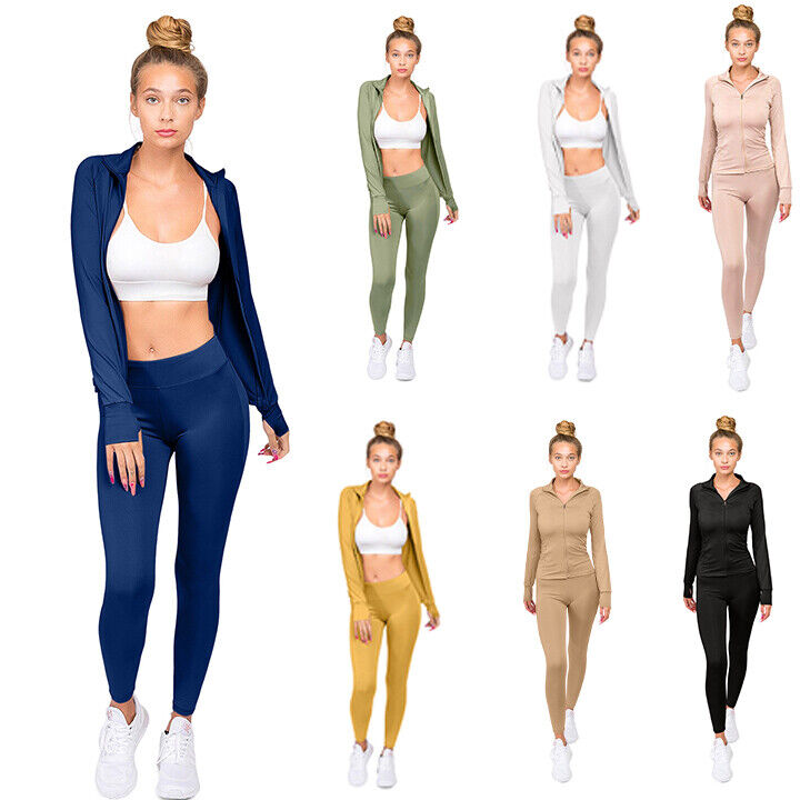 G-Style USA Women's Casual Essential Solid Workout Trackset J1225-P3584