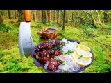 Lemon Crunchy Chicken cooked in the middle of the forest