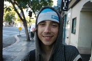 EJ is 18. He told me he has been homeless for 11 years.