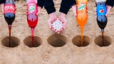 Experiment: Cola, Mirinda, Pepsi and Mentos Underground