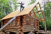Roofing a Steep 45° Pitch! Barn Board Sheathing